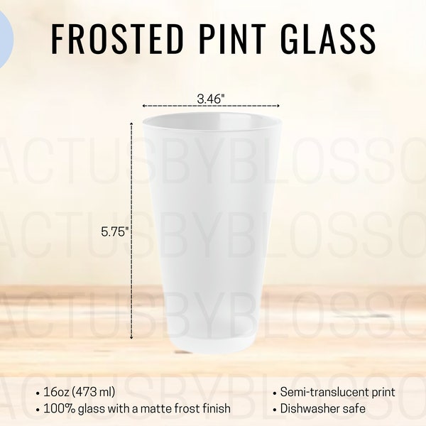 2 Size Chart 16oz Frosted Pint Glass mockup Etsy tool AOP Size Chart Etsy mockup Beer Glass printify mock up listing etsy new seller listing