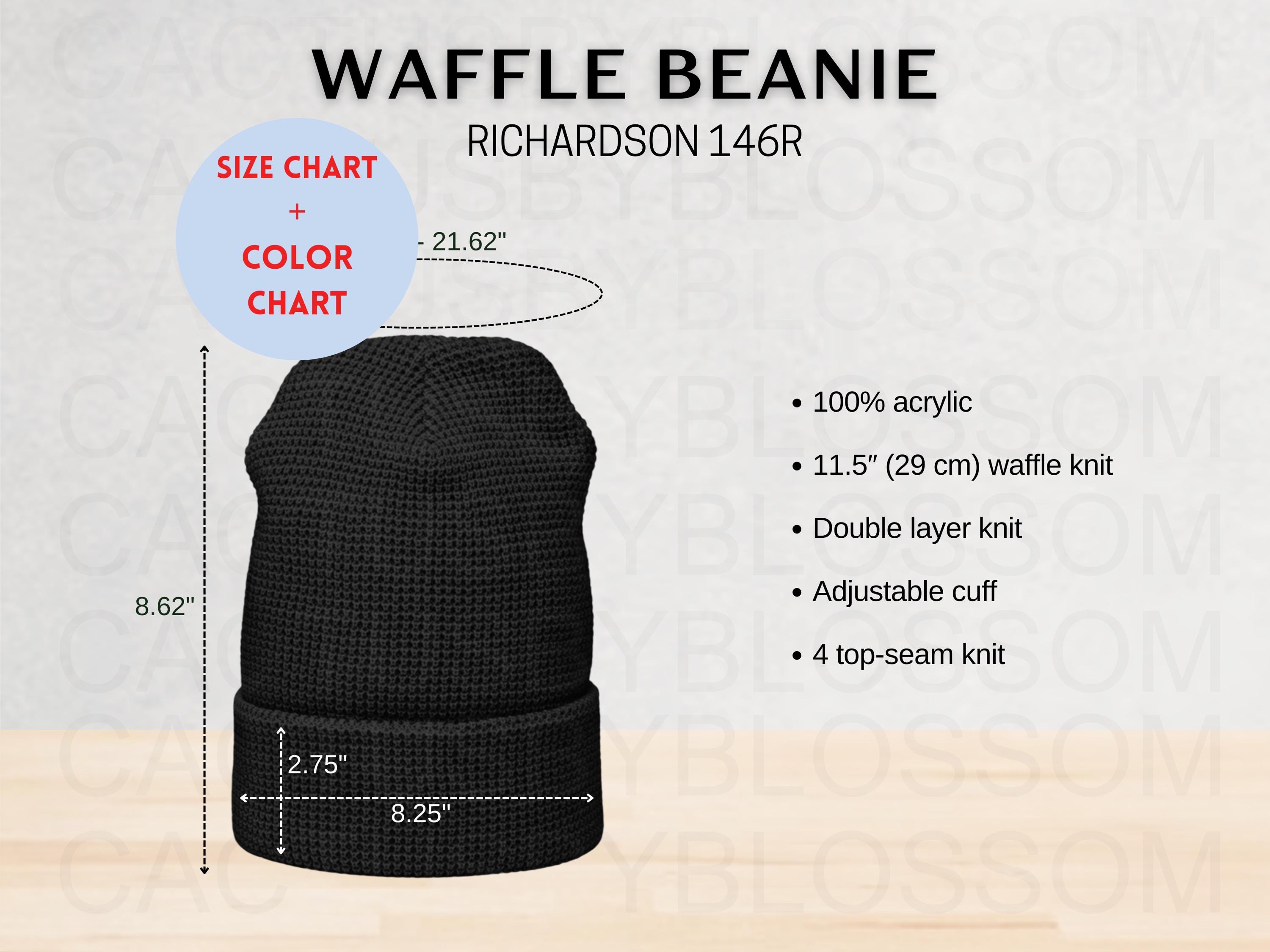 BUNDLE Size Chart Color Chart Waffle Beanie Richardson 146R Mockup Etsy ...