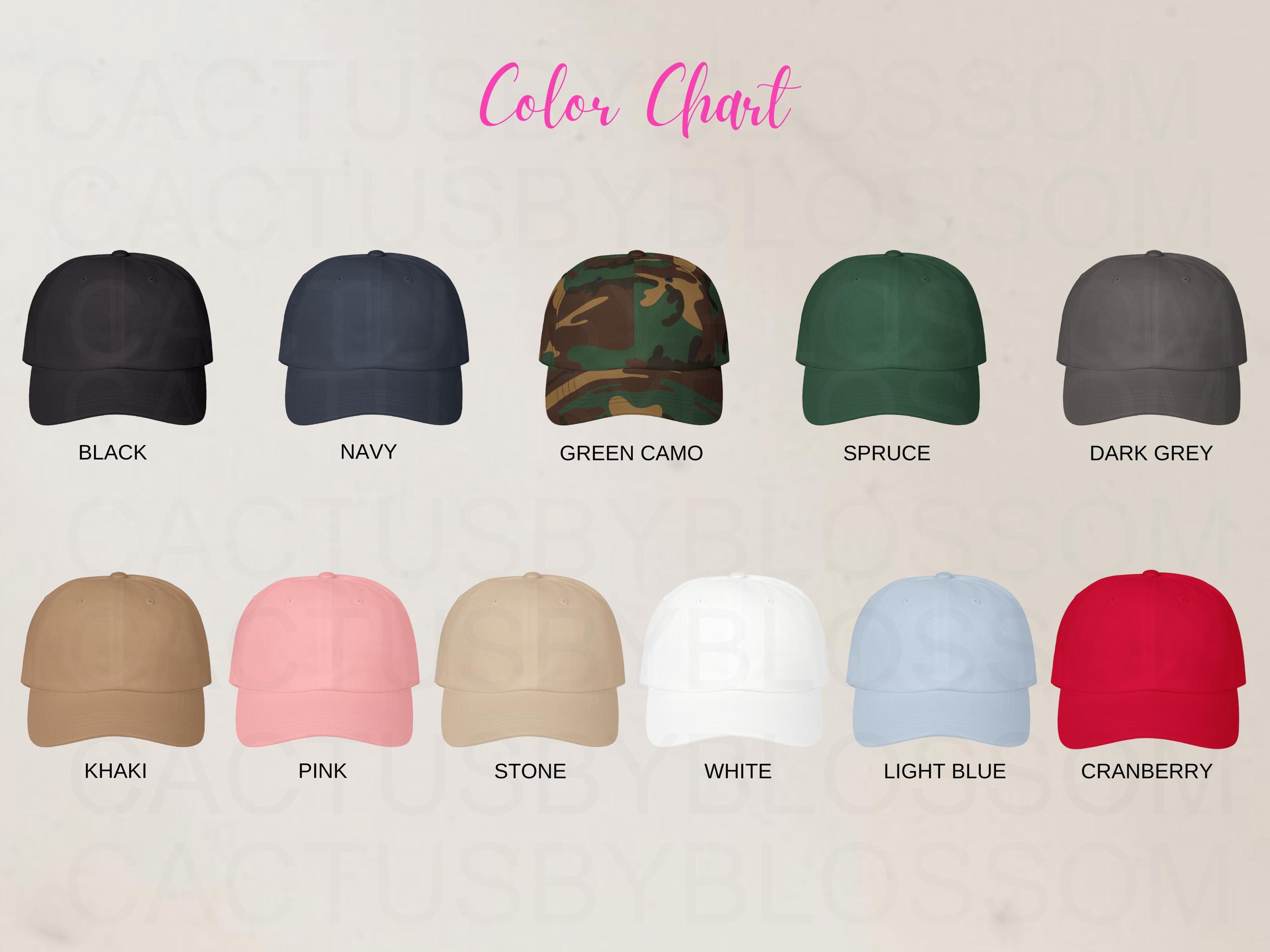 BUNDLE Size Chart Color Chart Classic Dad Cap Yupoong 6245CM Mockup ...