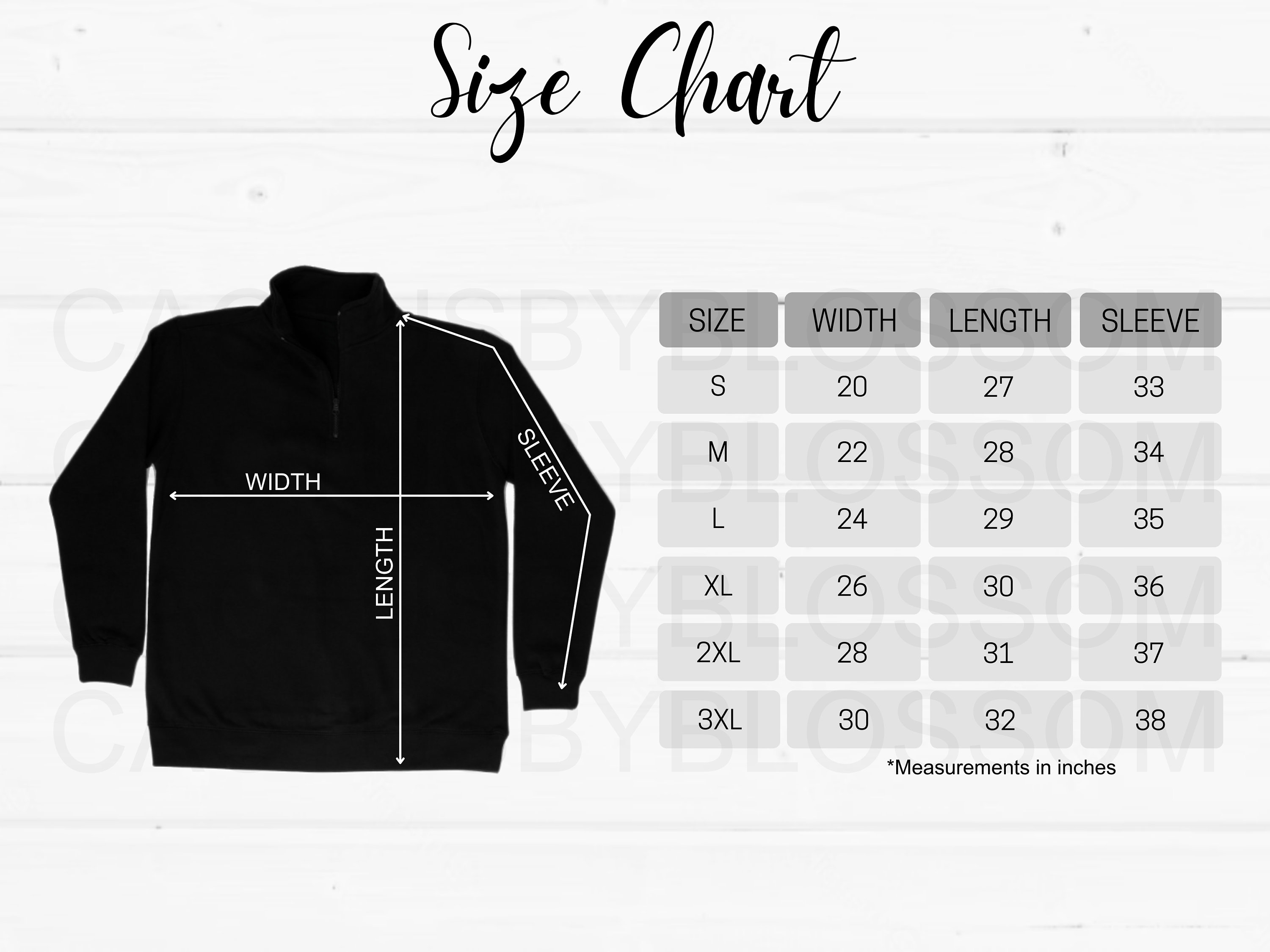 2 Size Chart Cotton Heritage M2475 Mockup Chart Unisex Quarterzip