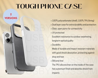 3 Size Chart Tough phone case Mockup chart Phone case Sizing Chart Etsy Listing tool Mockup Etsy POD generic case AOP printify New Seller