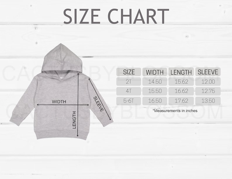2 Size Chart Rabbit Skins 3326 Mockup Etsy Tool Pullover Fleece Hoodie
