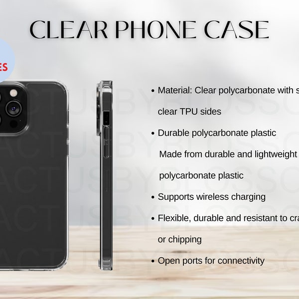 2 Size Chart Clear phone case Mockup chart Phone case Sizing Chart Etsy Listing tool Mockup Etsy generic case Printify New Seller