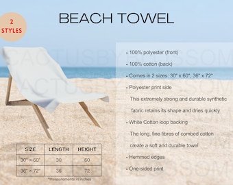 beach towel mockup