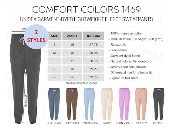 【新品未使用】Da-iCE Color Flocky Sweat Mサイズ 2 Size Chart Comfort Colors 1469 Mockup Chart Unisex Garment-dyed