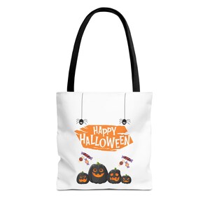 Happy Halloween Tote Bag: Spooky Trick or Treat Candy Bag
