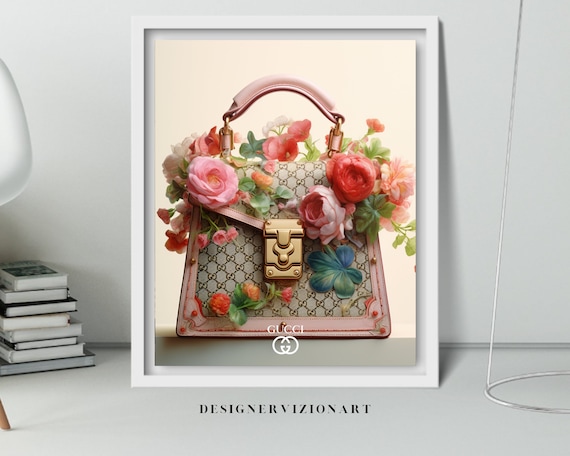 Designer Art Gucci Flower Bag No.1 Luxury Fashion Poster Digital Download Aesthetic Designer Wall Art Dorm and Home Decor G Ift Etsy