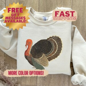 Vintage Thanksgiving Turkey shirt, Womens Fall Sweatshirt, Thanksgiving Tshirt Womens Autumn Fall Top Thanksgiving Turkey Funny Thanksgiving