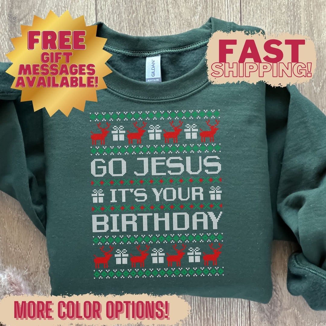 Birthday Boy Jesus Ugly Christmas Sweater Christmas Party Etsy