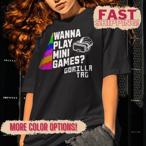 Gorilla Tag Mini Games Shirt, Gorillatag Gifts, Adult Gorilla Tag Tshirt, Gorilla Tag Party, Gorilla Tag Birthday, Monke Gorilla Tag VR Gift