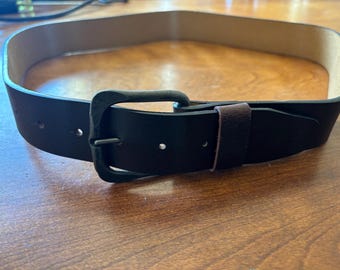 Handmade Belt with Hand Forged Belt Buckle