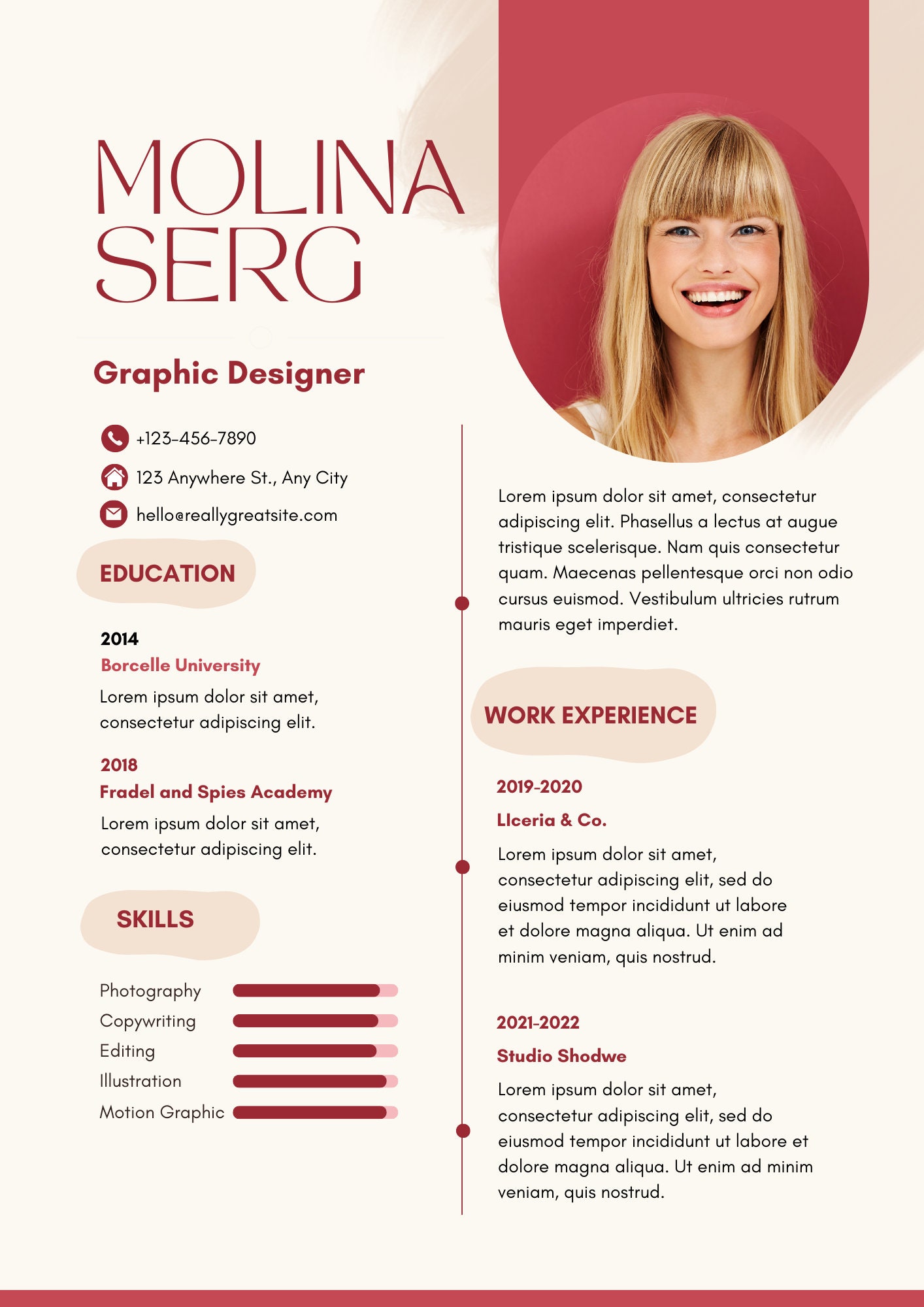 Resume Template Editable CV Template - Il Fullxfull.4813304086 5ex6