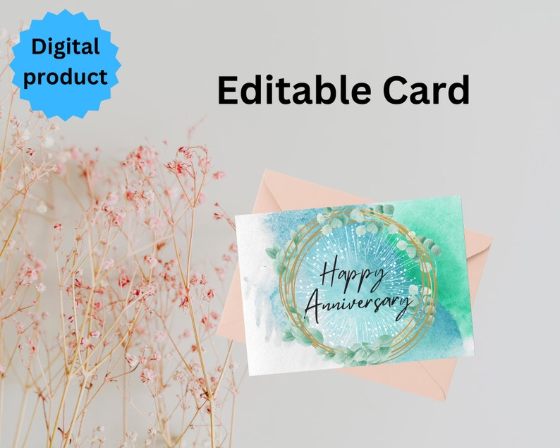 Romantic Anniversary Card, Anniversary Card for Girlfriend/wife