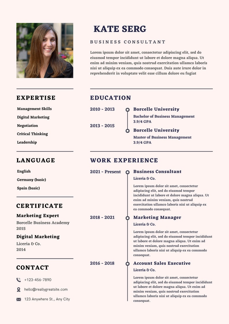 Resume Template Editable CV Template - Il 794xN.4813289034 Od6x