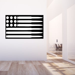 Ammo/Bullet American Flag Metal Sign