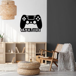 Personalized Play Station Controller Metal Sign