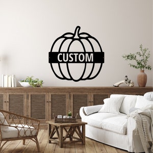 Pumpkin Metal Sign