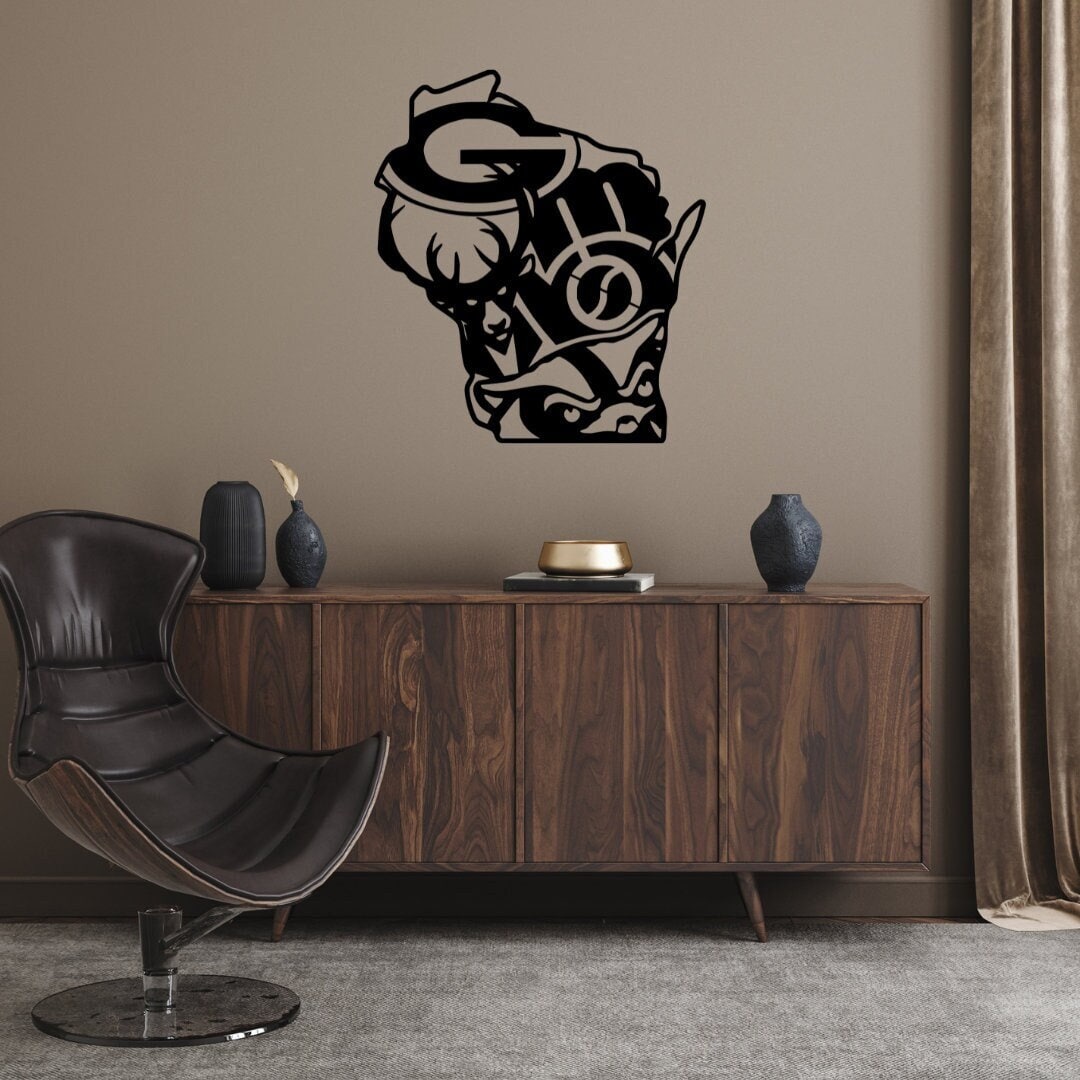 Wisconsin Sports Metal Sign Etsy