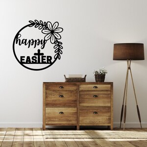 Happy Easter Metal Sign