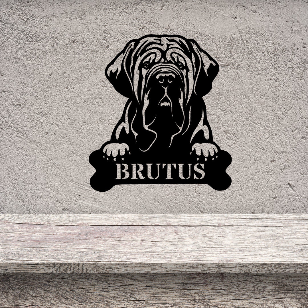 Mastiff Dog Metal Sign - Etsy