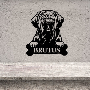 Mastiff Dog Metal Sign