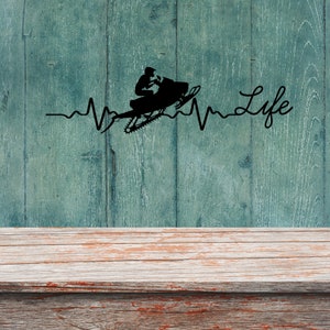 Snowmobile &quot;Life&quot; Sign- Dxf/Svg DIGITAL FILE