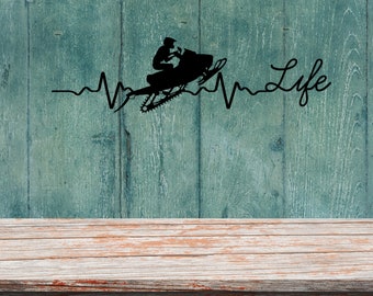 Signo "Vida" de moto de nieve- ARCHIVO DIGITAL Dxf/Svg