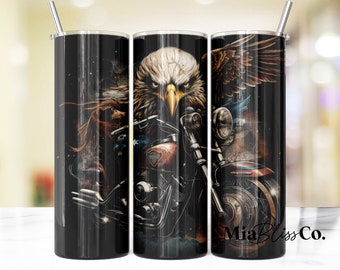 BIKER 22 Motorrad 20 Unzen Skinny Tumbler Sublimation Designs - Straight & Tapered Skinny Wraps für Becher Png