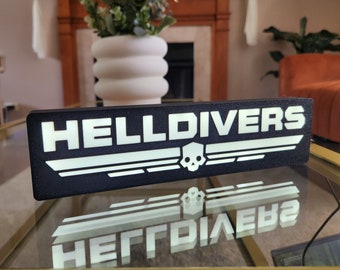 Helldivers LED Lightbox Sign - USB Powered
