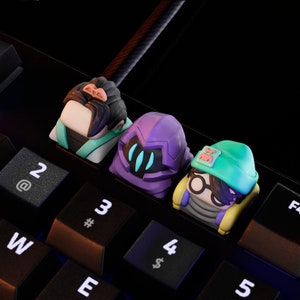 Videospiel-Tastenkappen - Handbemalte, niedliche Tastenkappen Designs, Cherry MX