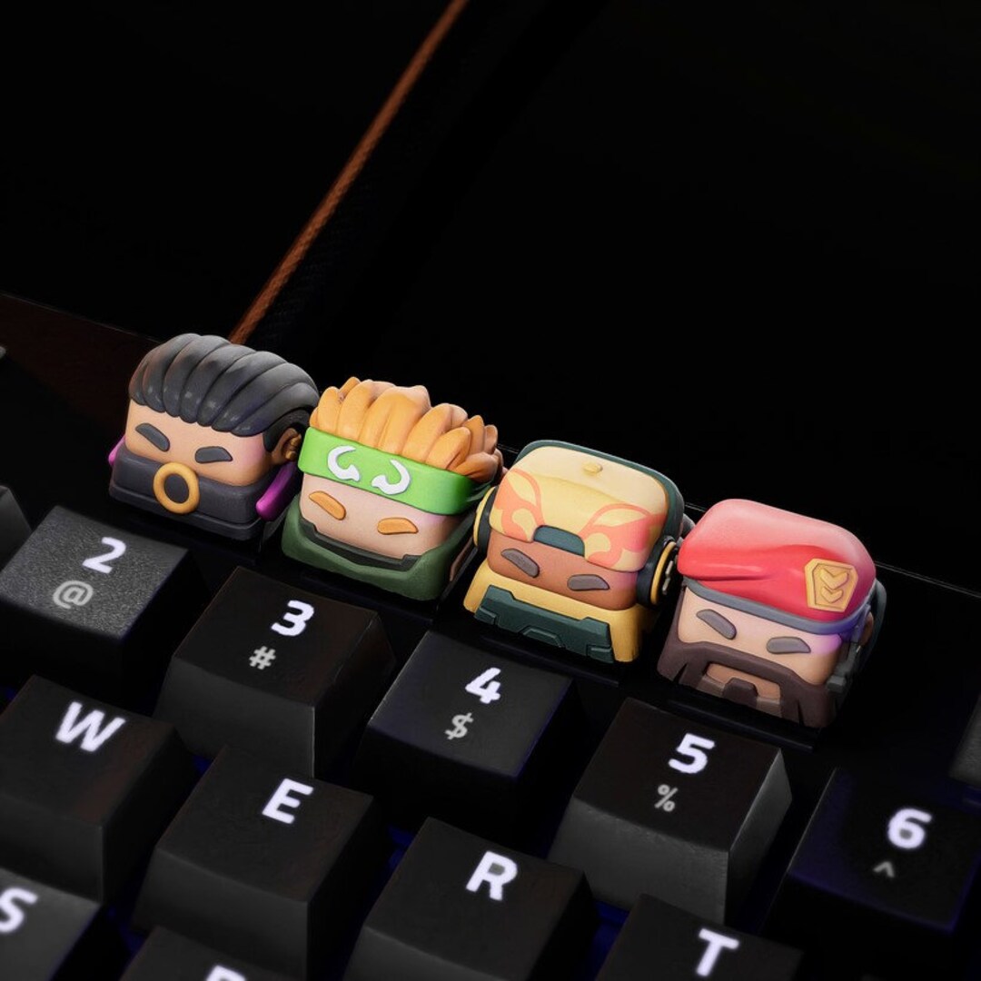 Valorant Keycaps V2 Hand Painted Cute Keycap Designs Etsy UK