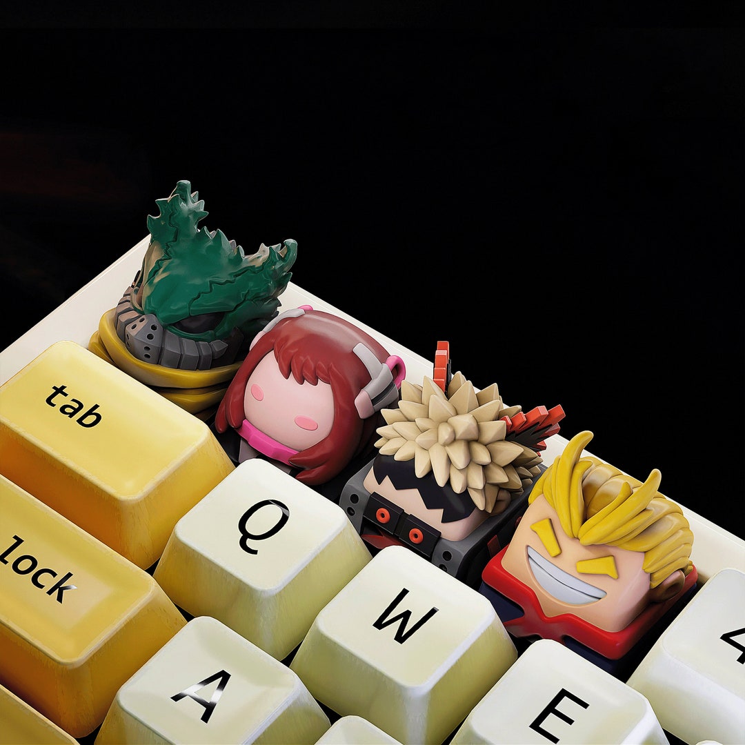 Anime Keycaps My Hero Hand Painted Cute Keycap Designs Etsy