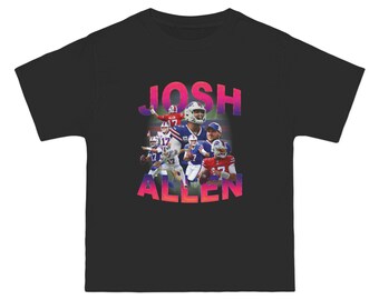 Camisa vintage de Josh Allen, camiseta de fútbol de Buffalo Bills, camiseta gráfica clásica de los años 90, unisex, camiseta de gran tamaño,