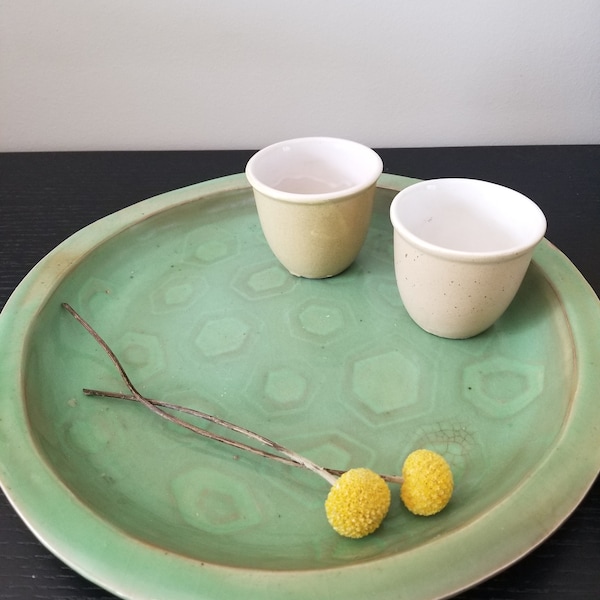 Handmade Celadon Ceramic Platter