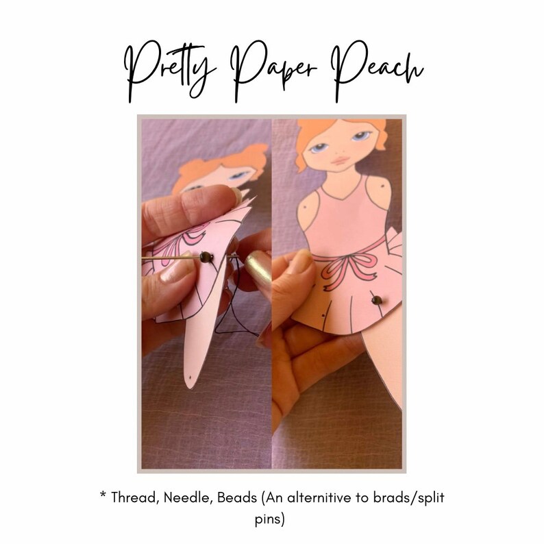 Articulated Cheerleader Paper Doll to Colour Digital Download Etsy