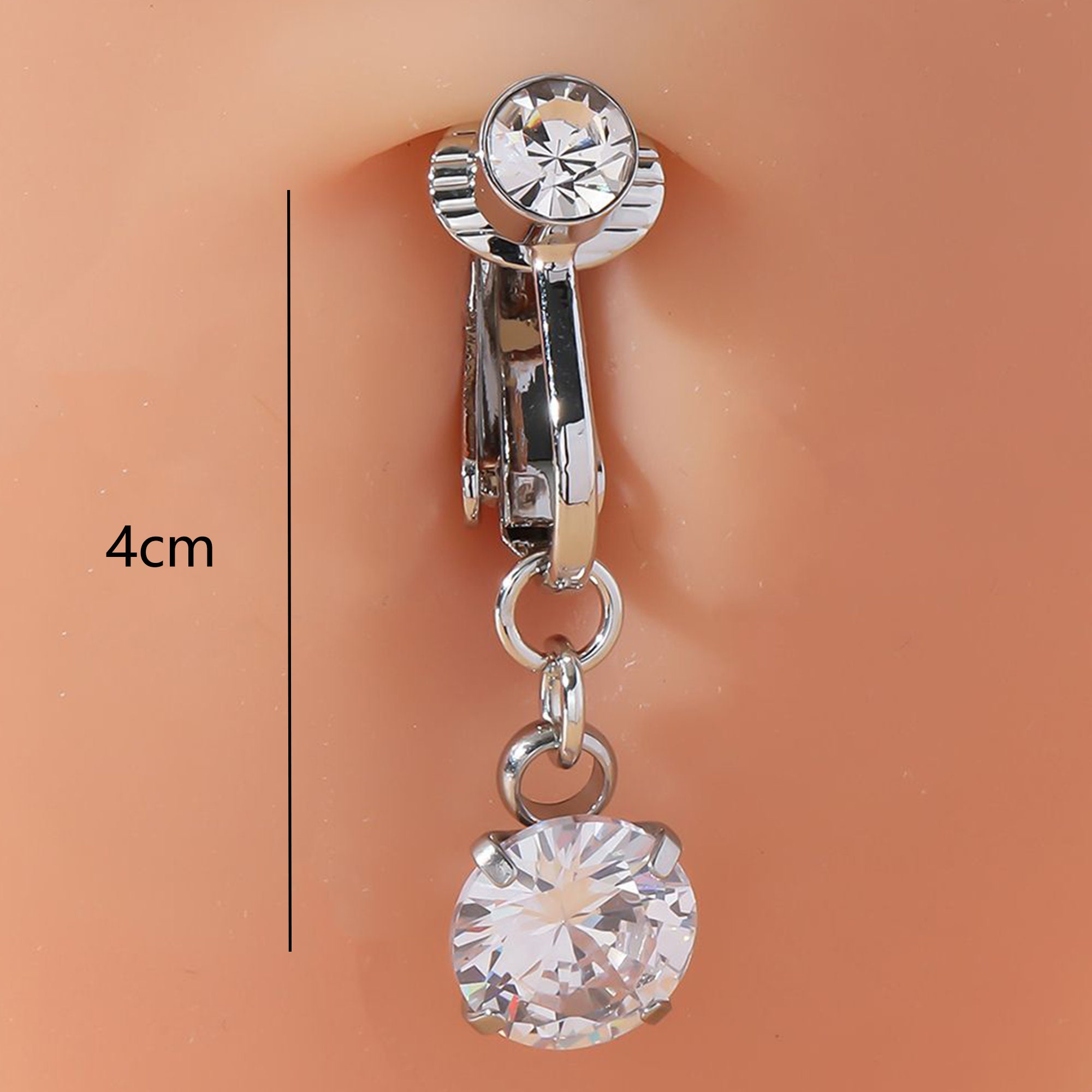 Fake Belly Rings Clip on Belly Button Rings Surgical Steel Etsy UK