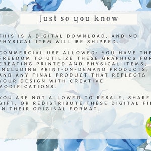 Vintage Blue Rose Digital Paper: Shabby Chic Floral Patterns (Digital Download) image 9