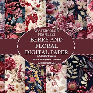 Vibrante e delicioso: motivos de frutas doces em aquarela sem costura, frutas mistas e download de papel digital floral para projetos criativos de bricolagem
