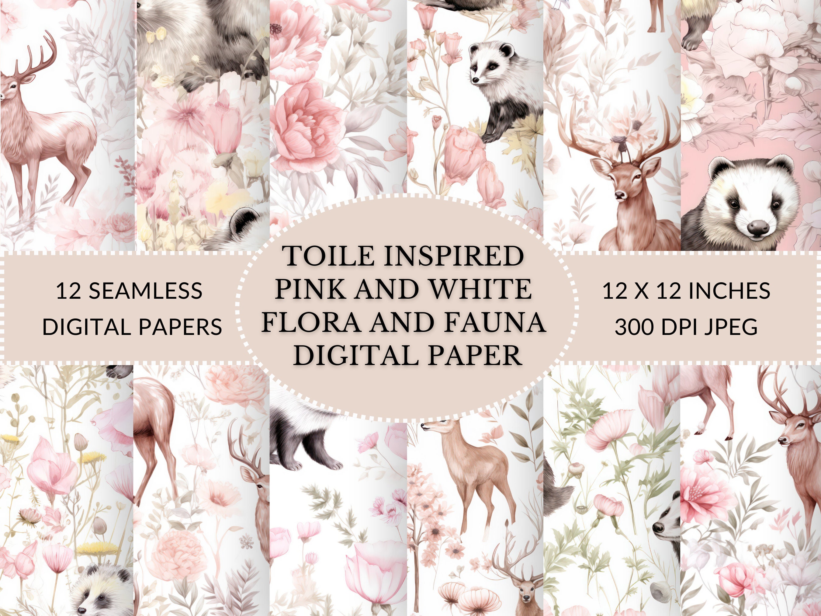 Seamless pattern Toile de Jouy. French provence wallpaper. Digital paper  provence style. Stock Vector by ©Sunny_Lion 452025994