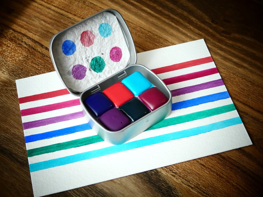 Jewel Tones. Watercolor Paints. Six Individually Wrapped Half Etsy Australia