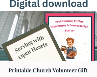Printable Church Volunteer Gift Card Holder: Hospitality Team Appreciation (Digital Download)