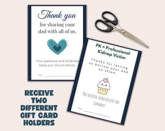 Pastor's Kids Thank You Card – Printable Christian Gift (Digital Download)