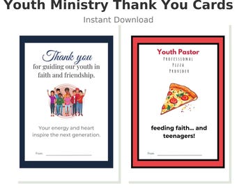 Printable Christian Greeting Card – Youth Pastor Thank You Card, Funny & Serious Printable Religious Church Appreciation
