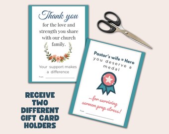 Pastor's Wife Thank You Card – Christian Gift (Digital Download)