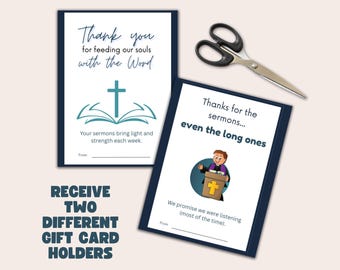 Printable Pastor Thank You Card: Christian Appreciation Gift (PDF Download)