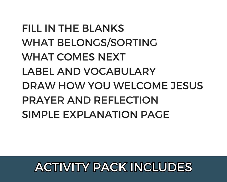 Palm Sunday Activity Pack for Kids | Christian Worksheets | Palm Sunday ...