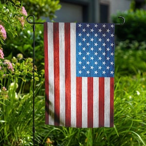 Summer Garden Flag - American Yard Art, Patriotic Decor, Memorial Day, Independence Day, 4th of July, USA Flag, Support Troops