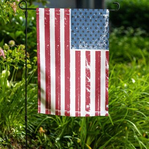 Summer Garden Flag - American Yard Art, Patriotic Decor, Memorial Day, Independence Day, 4th of July, USA Flag, Support Troops