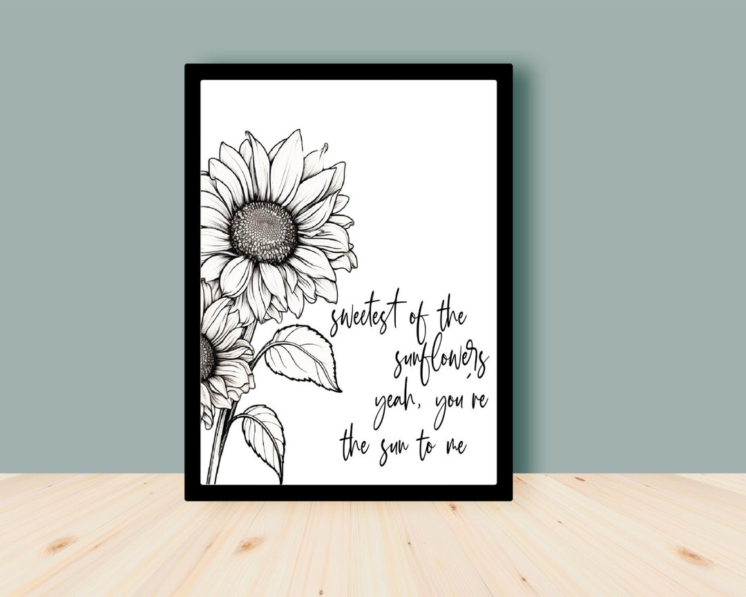 Zach Bryan Lyrics, PRINTABLE, Western Wall Art, Country Music Poster, Instant Download, Sweetest