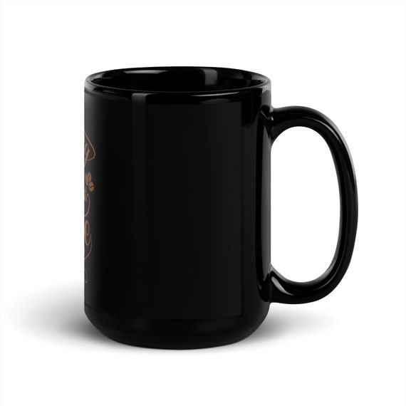 Adulting is hard without coffee -- Black Glossy Mug